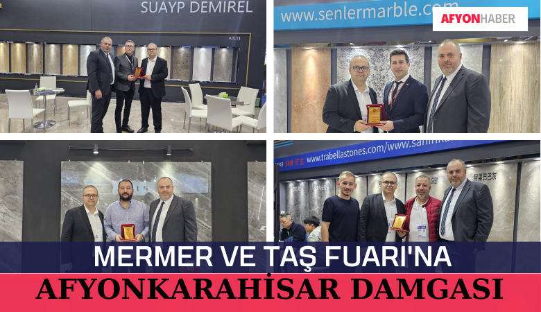 Çin Mermer Fuarında Afyonkarahisar Mermeri 